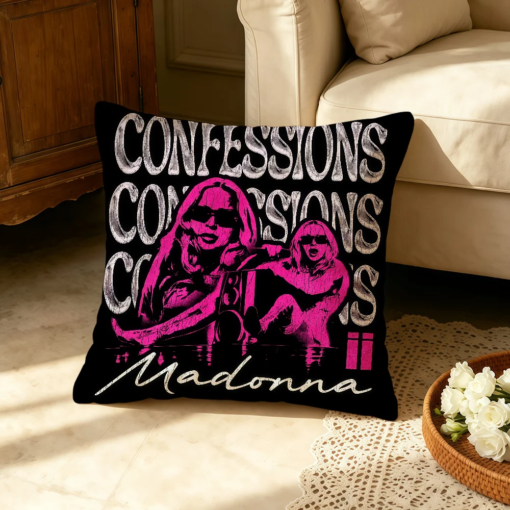 M-Madonna Confessions II 2026 Singer cushion cover Double Sided Printed Cushion Cover Minimalist Soft Skin Friendly Pillowcase