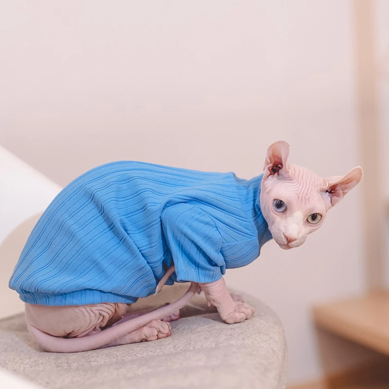 Soft Sphinx Hairless Cat Clothes Pet Kittens Hoodies Shirt Sphynx Devon Rex Costumes Autumn Winter Warm Clothing For Cats Dogs