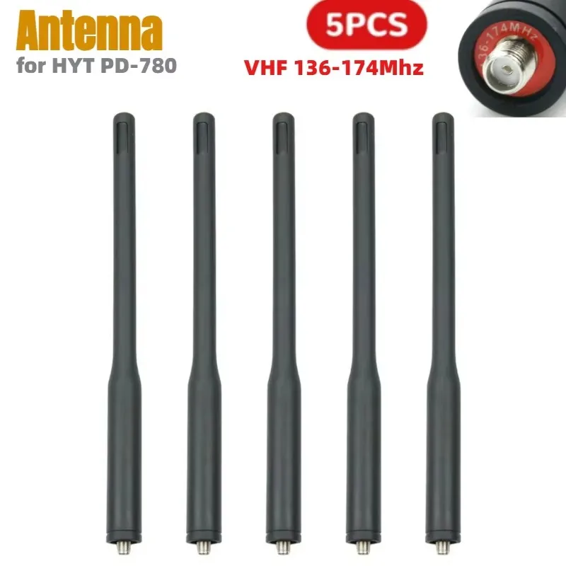 5pcs 20.5cm/8in Long Antenna VHF 136-174Mhz Antenna for Hytera HYT TC780 PD700 PD780 PD780G Professional Digital Two-Way Radio