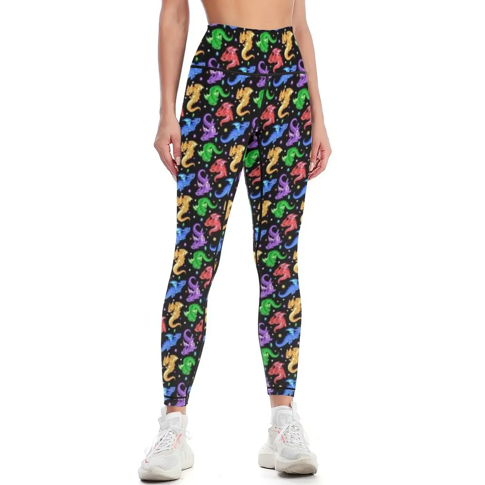 

Gem Dragon Pattern Leggings Women's gym gym wear Women's sports pants gym womans Womens Leggings