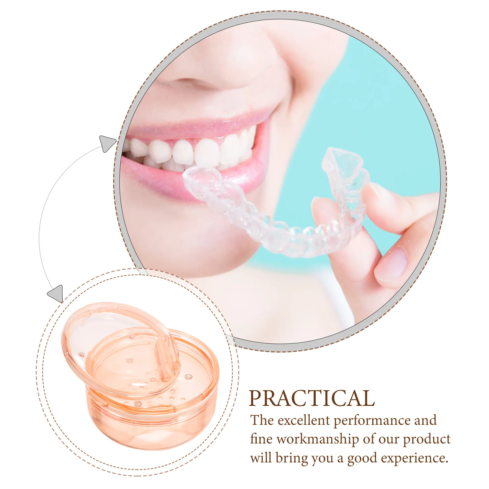 

Пластиковый прочный фиксатор, небольшой портативный ящик для хранения зубных протезов, дышащий дорожный держатель, чехол для фиксаторов