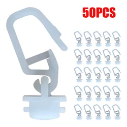 50pcs Curtains Hooks For Volvo Man Iveco Rear Rail Daf106 Gliders Runners Auto Sunshade Curtain Straight Track Buckle Clip
