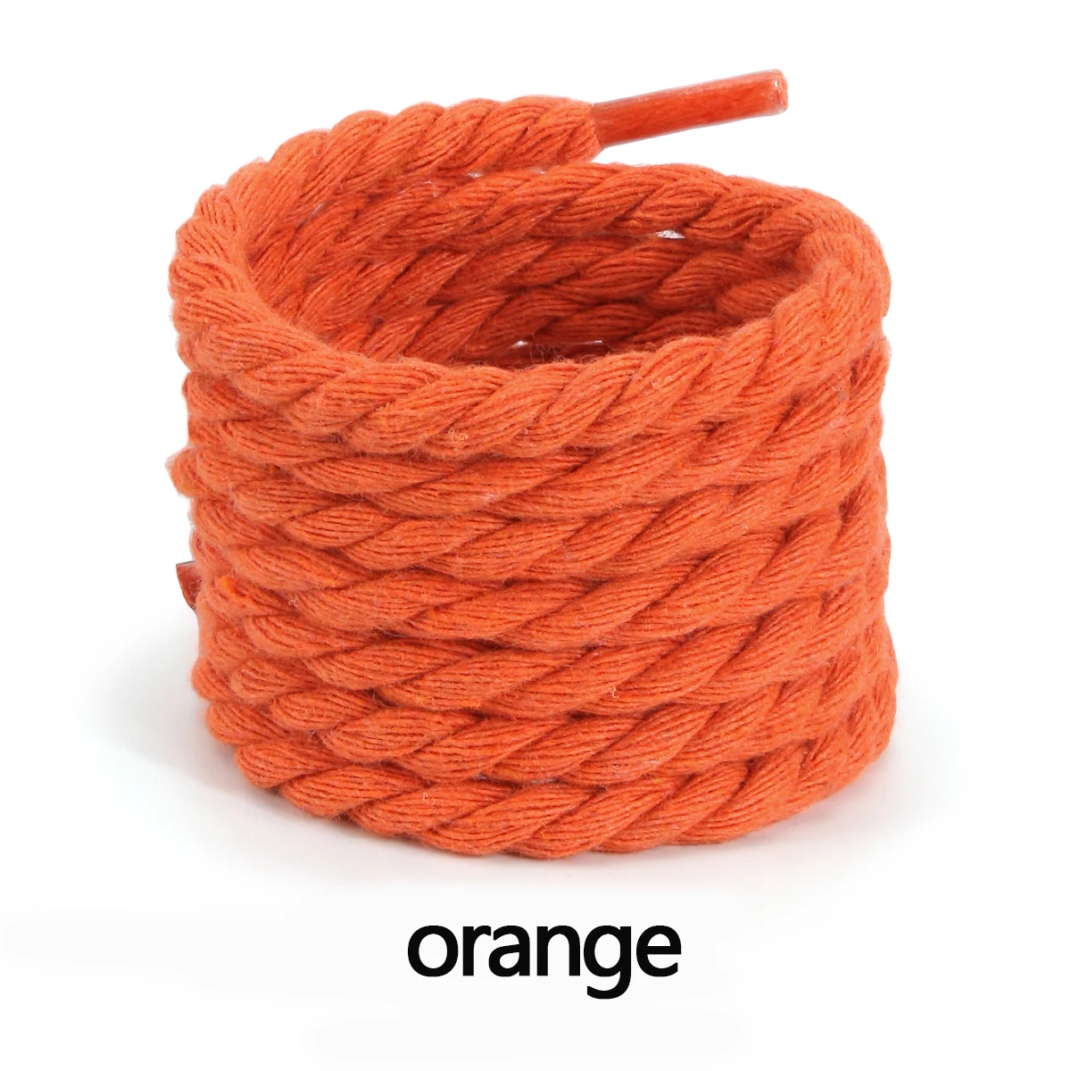 0,7 cm Runde Dicke Hanfseil-Schnürsenkel | Einfarbige Schuhbänder aus Polyester-Baumwoll-Gewebe | Makronenfarbene gedrehte Schnürsenkel – Detail 14