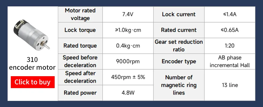 Yahboom DC-Untersetzungsmotor Hall-Encoder L-Typ mit Ganzmetallgetriebe Bessere magnetische Anti-Interferenz für Roboter-Auto-Chassis-Kit – Detail 5