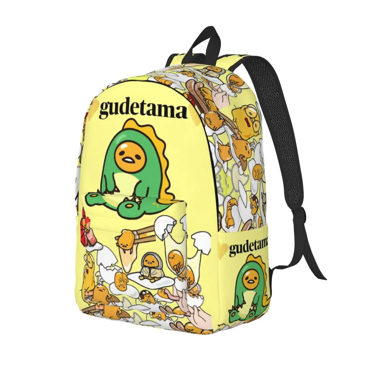 Mochila Gudetama para preescolar, guardería, escuela, estudiante, mochila, niño, niña, niños, mochila de lona al aire libre