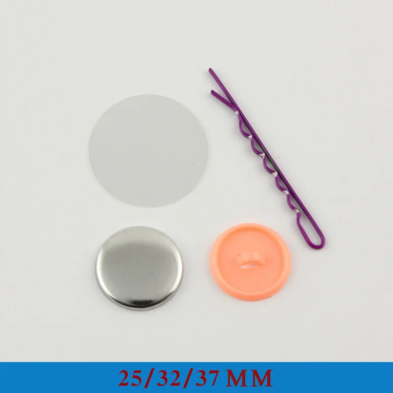 2022 NEW 100pcs 25-32mm Hair Clip Badge For Jewelry Making With Teeth Blank Button Badge Parts Maker Blank Material Bag Diy