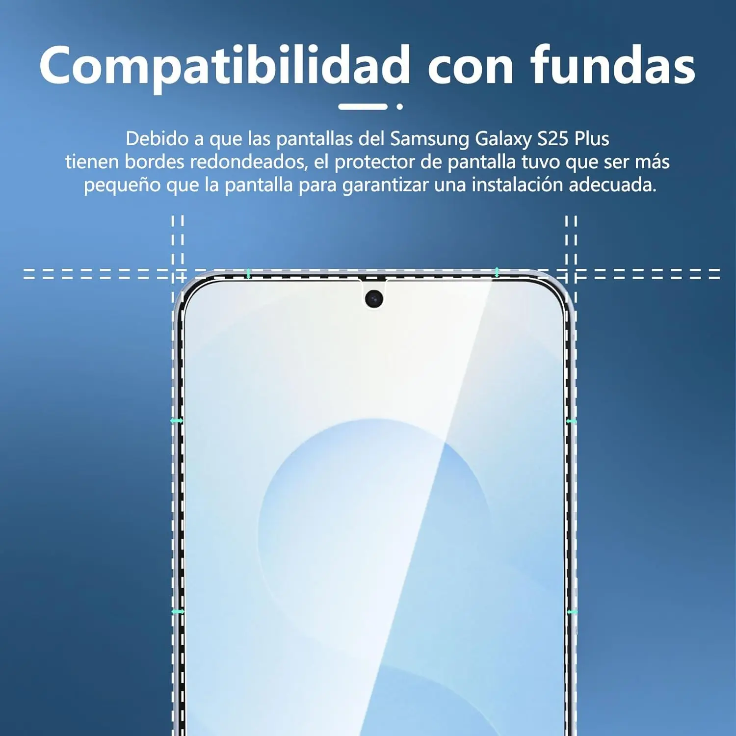 2/4 قطع من الزجاج المقسى عالي الدقة لهاتف سامسونج جالاكسي S25 + 5G واقي شاشة رفيع للغاية لفتح بصمات الأصابع