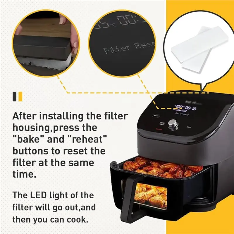 ABZA-Air Fryer Replacement Filters For Instant Vortex 6QT Odor Erase Air Filters For Instant Vortex Plus 6QT