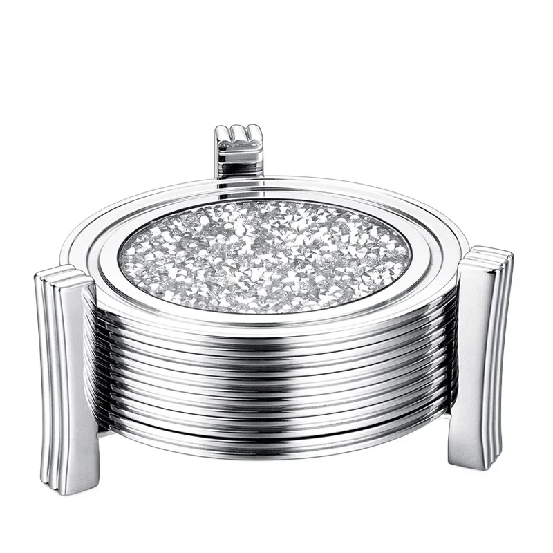 

Light luxury crystal coaster holder, crystal diamond cup thermal insulation pad, glass cup pad water cup, coffee cup