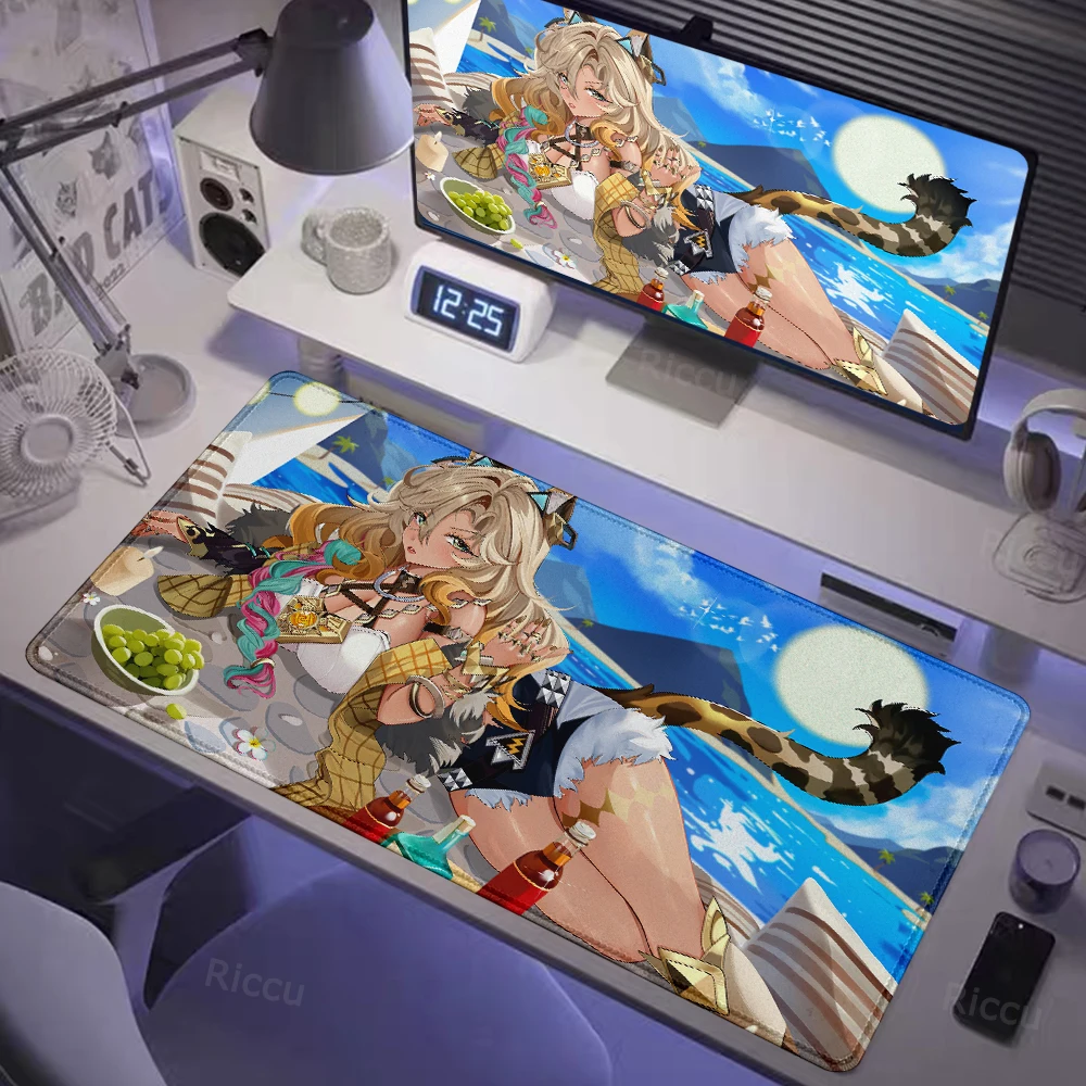 

Genshin Impact Xilonen Large game electronic sports Gaming accessories HD Printing Computer Lock edges Keyboard Rubber Mouse Pad