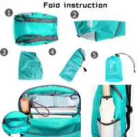Outdoor Neutral Waterproof Foldable Backpack Large Capacity Portable Camping Hiking Day Bag Runing Ultra Light Folding Bag 5
