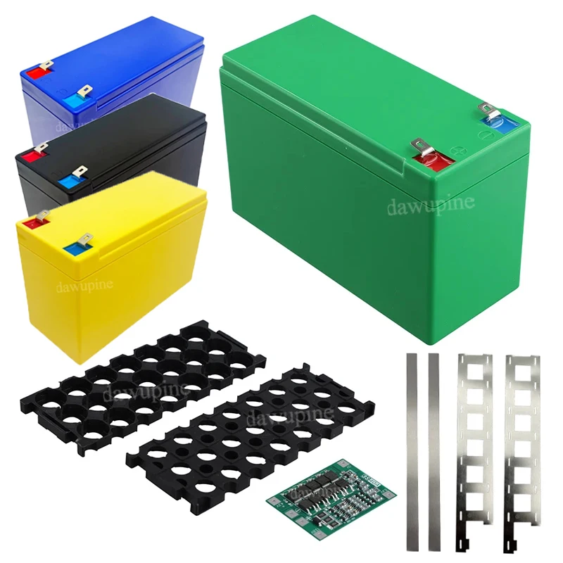 

DIY 3 in Series 7 in Parallel 18650 Lithium Batteries Storage Case Box Holder 12V 40A Balanced BMS PCBA Nickel Strips Housing