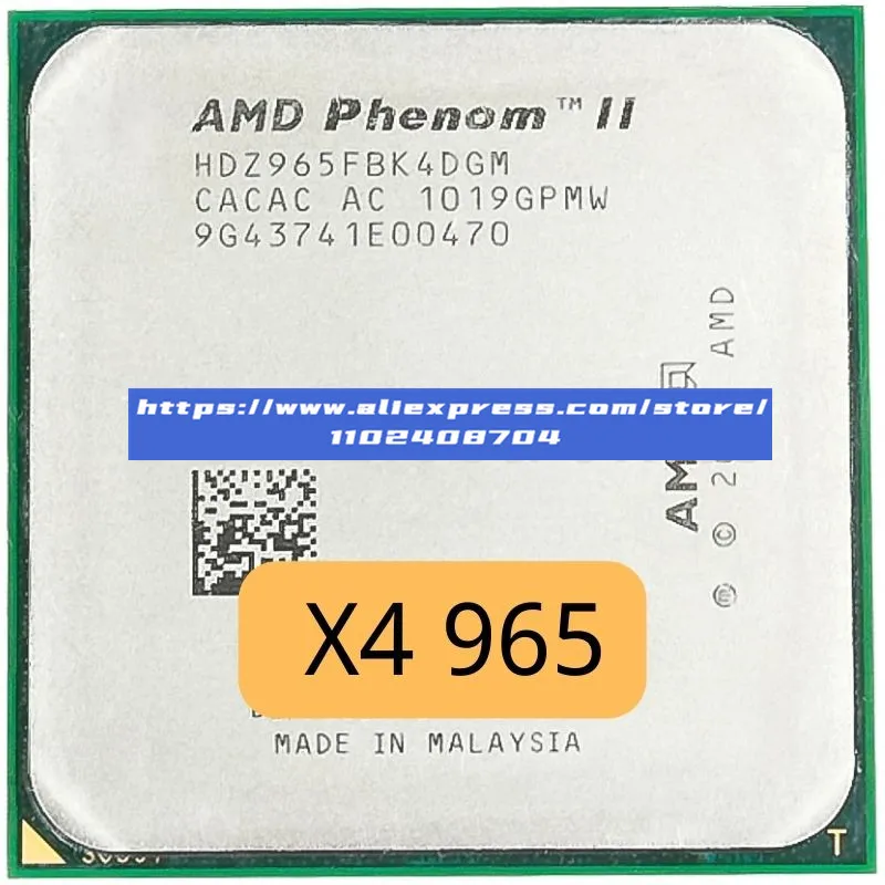 AMD Phenom II X4 965 3.4 GHz Quad-Core CPU Processor HDZ965FBK4DGM Socket AM3