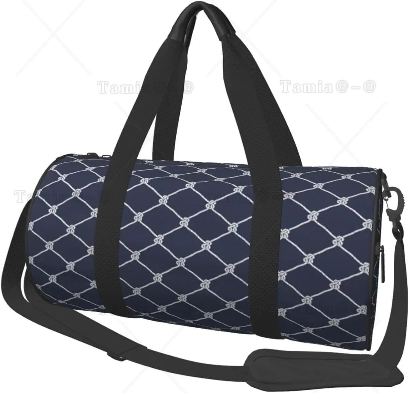 Gym Bag Sea Yacht Cool Classic Rope Duffel Barrel Bag Backpack Lightweight Travel Cylinder Bags for Swim Training