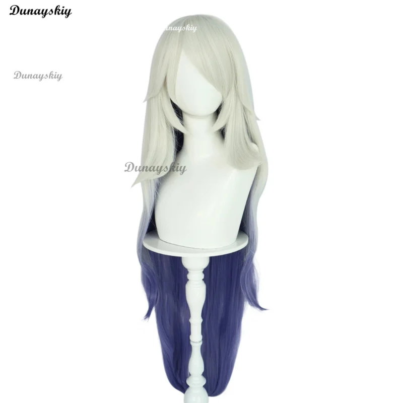 Emily Cosplay Wig Hazbininn White Purple Gradient Long Hair Seraphim Angel Halloween Carnival Party Performance Wig Customized