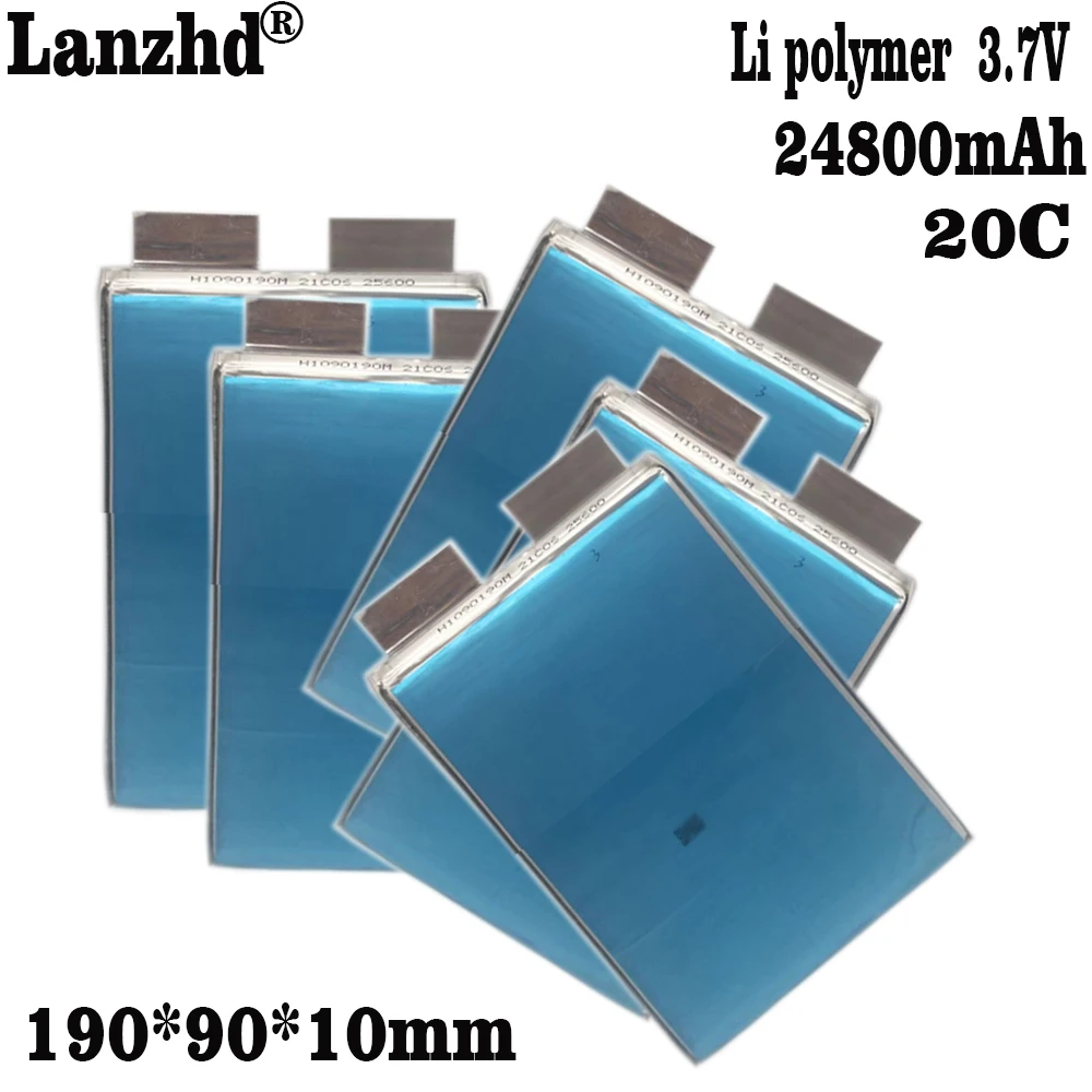 1-10pcs 24800mAh 3.7V batteria ai polimeri di litio 40C cella agli ioni di litio per macchine per la protezione delle piante modello di nave