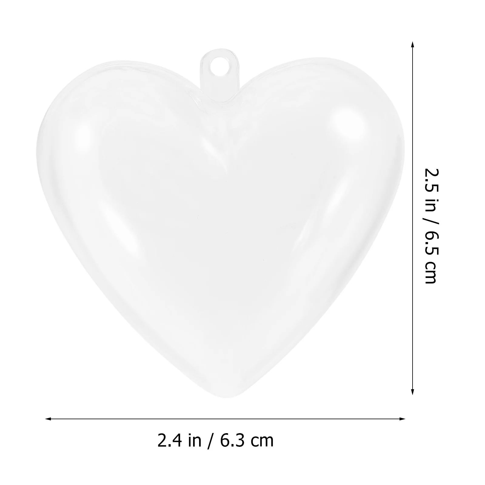 

10Pcs Heart Shape Fillable Plastic Ball Ornaments DIY Christmas Wedding Party Decor Clear Crafting Mold Plastic Ball