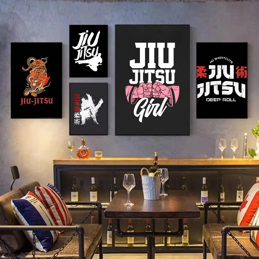 BJJ Brazilian Jiu Jitsu Artists Canvas Painting for Living Room Home Decor Poster Fans Gifts-unframed