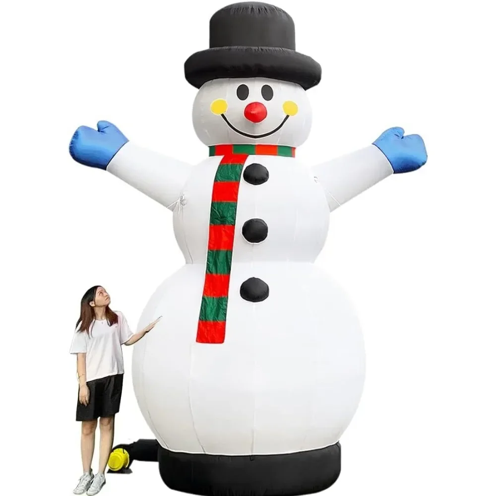 

26Ft Giant Inflatable Snowman for Christmas with Blower Snowman Inflatable Outdoor Yard Decoration Lawn Xmas Party Blow Up Decor