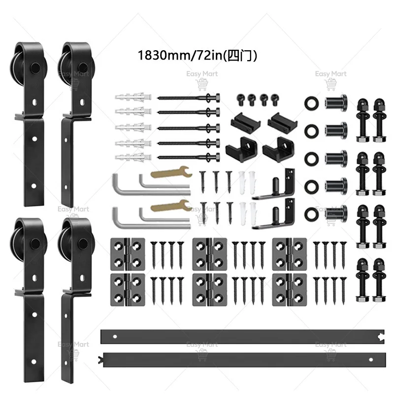 Sliding Door Track Set Doors with Carbon Steel Guide Rails