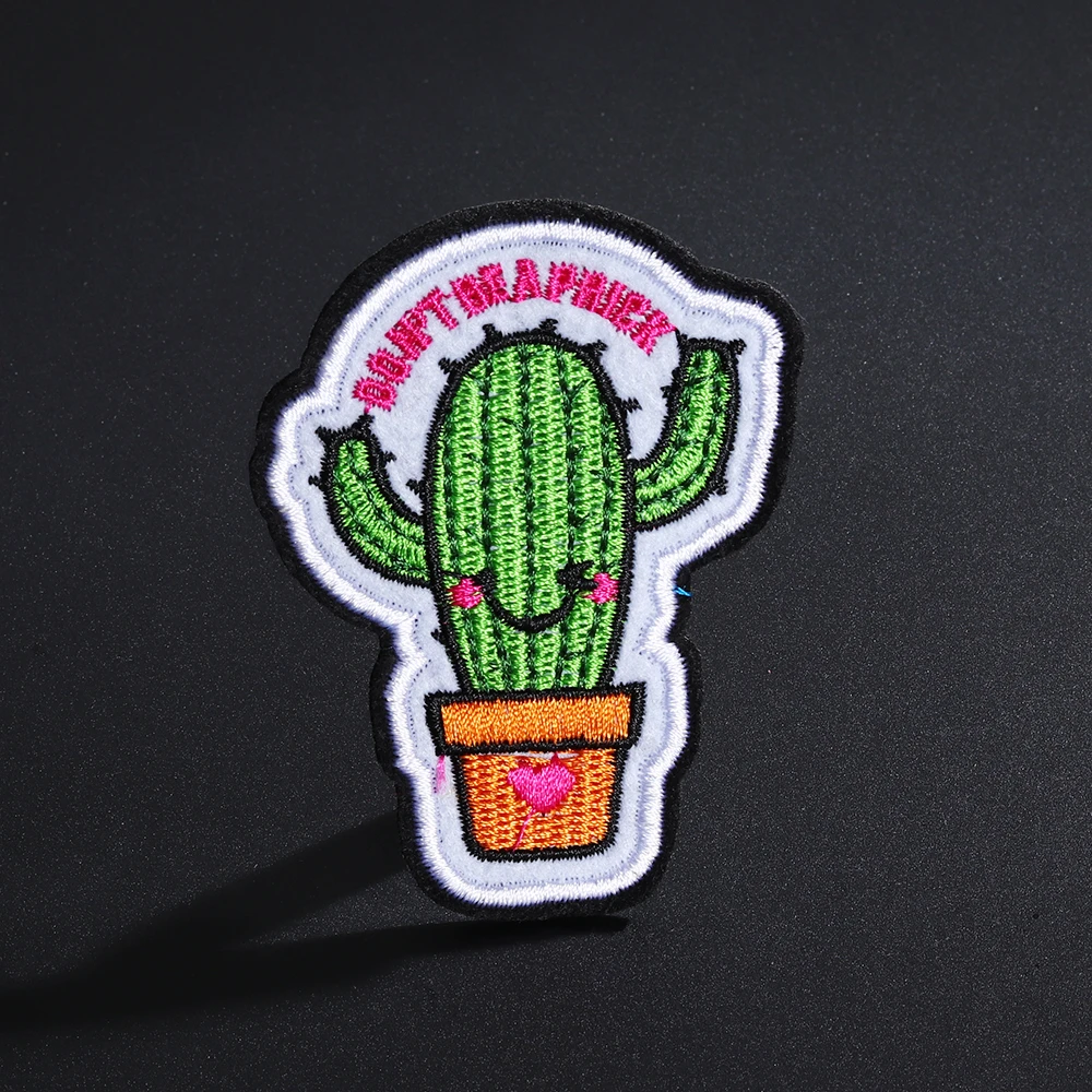 French Fries Fruit Avocado Patches Ironing Clothes Watermelon Cactus Embroidery Applique Cat Alpaca Patch DIY Accessories