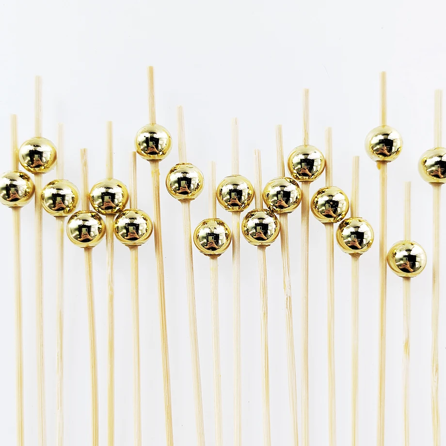 100/50 Stück Hawaii Party Cocktail Sticks Bambusspieße für Salat Dessert Einweggabeln Buffet Obst Geburtstagsfeier Hochzeit – Detail 3
