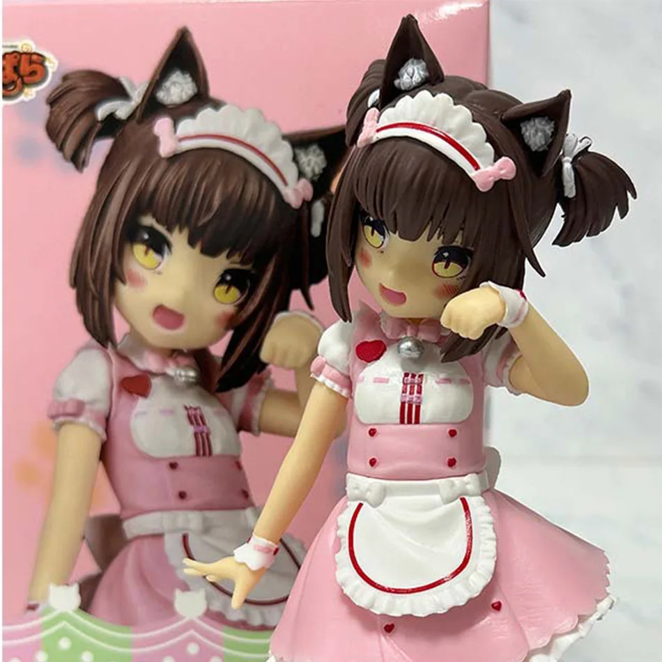 18CM NEKOPARA Anime-Figur - Schokolade und Vanille Niedliches PVC-Modell Spielzeug Sammlerstück Dekoration Ornamente für Fans
