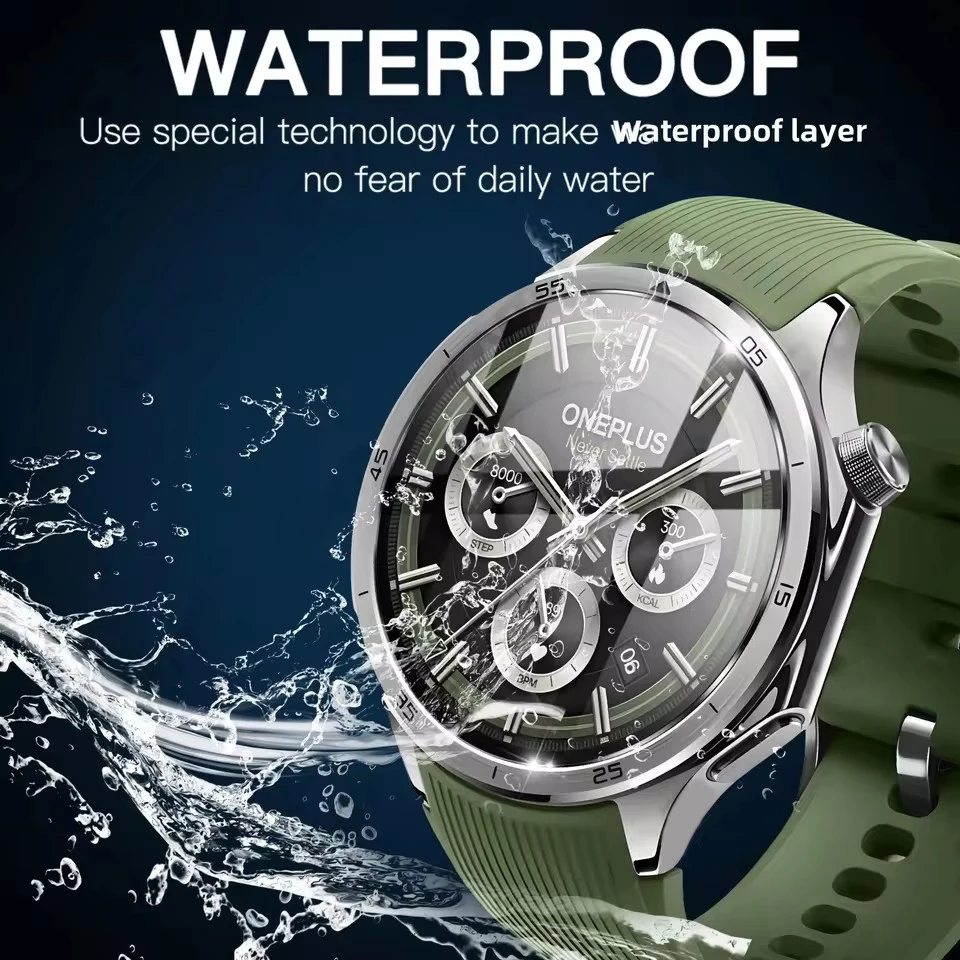 3-5 قطعة واقي للشاشة لساعة OnePlus Watch 3 من الزجاج المقسى المضاد للخدش طبقة زجاجية ملحقات حماية فائقة الدقة