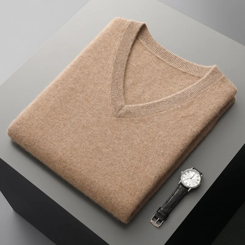 2026 Autumn Winter New Wool Vest Men Sweater Vest Fashion Leisure V Neck Fashion Sleeveless Knitwear