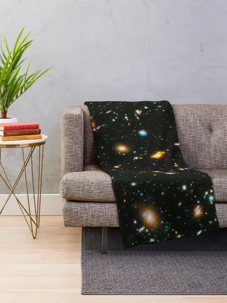 Hubble Extreme Deep Field (UV) Throw Blanket Summer wednesday Hairys Personalized Gift Blankets