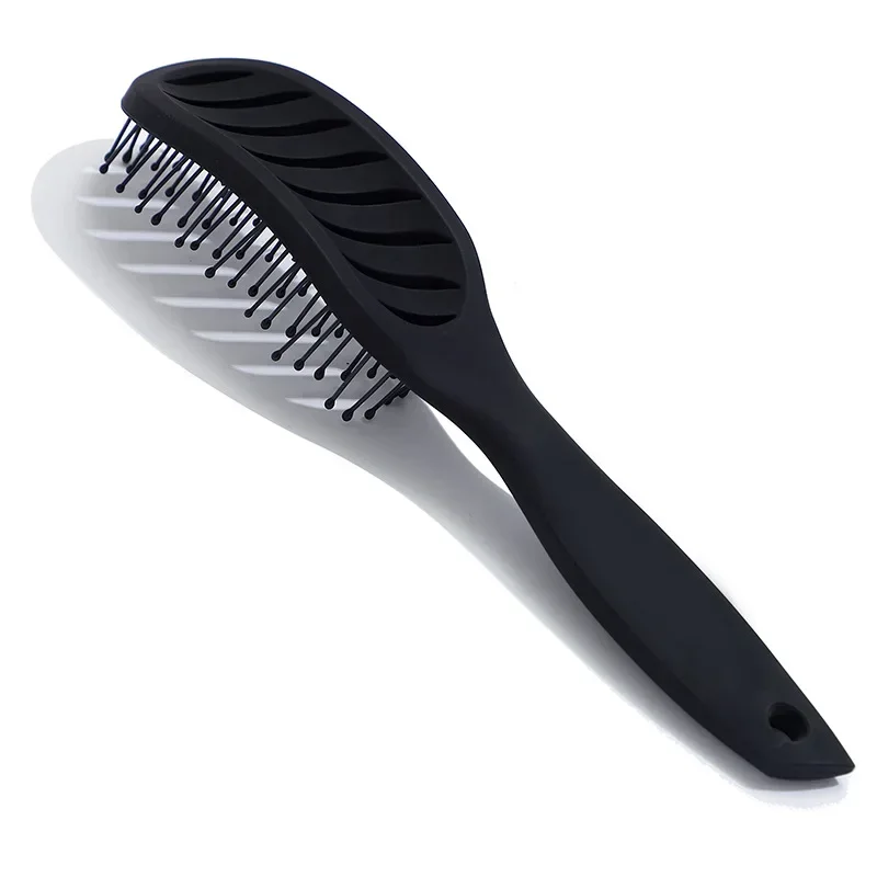 Portable Travel Folding Hair Brush Compact Pocket Hair Comb Double Headed Anti Static Comb Wide Tooth Curved Curling Hair Comb