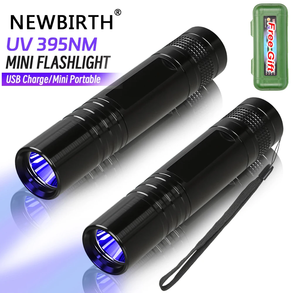 395nm Professional UV Flashlight, Multi-Purpose Black Light for Pet Urine Stain, Mineral & Scorpion Detection, Nail Curing Lamp