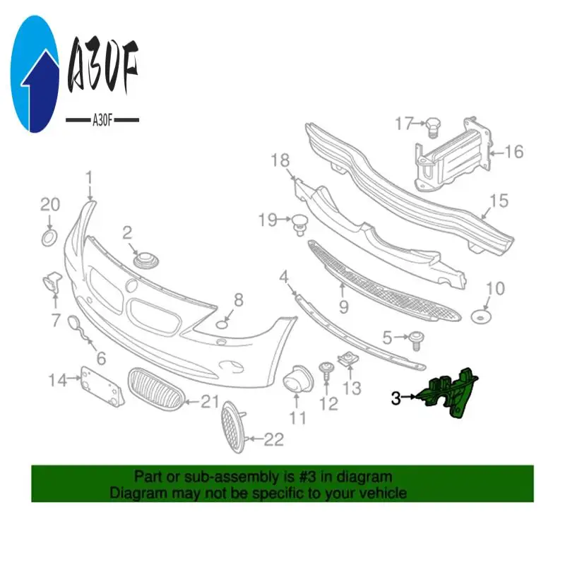 

A30F-For BMW E85 E86 Z4 Series 2003-2008 Front Bumper Support Brackets Front