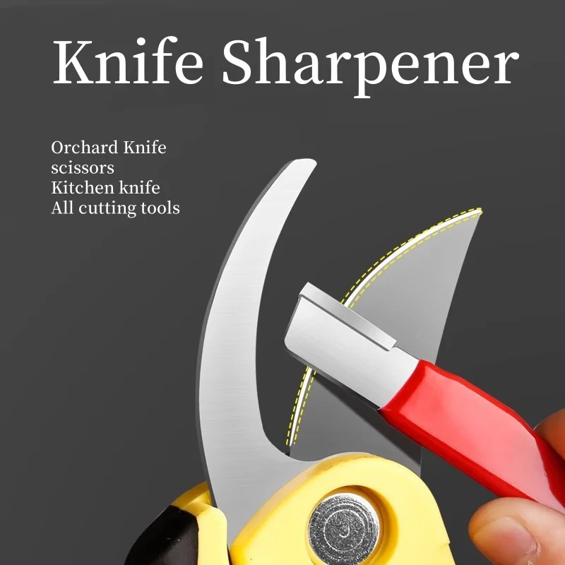 VIE LENTE Professional Kitchen Knife Sharpener - Tungsten and Diamond Ceramic Whetstone for All Blades, Including Garden Scissor