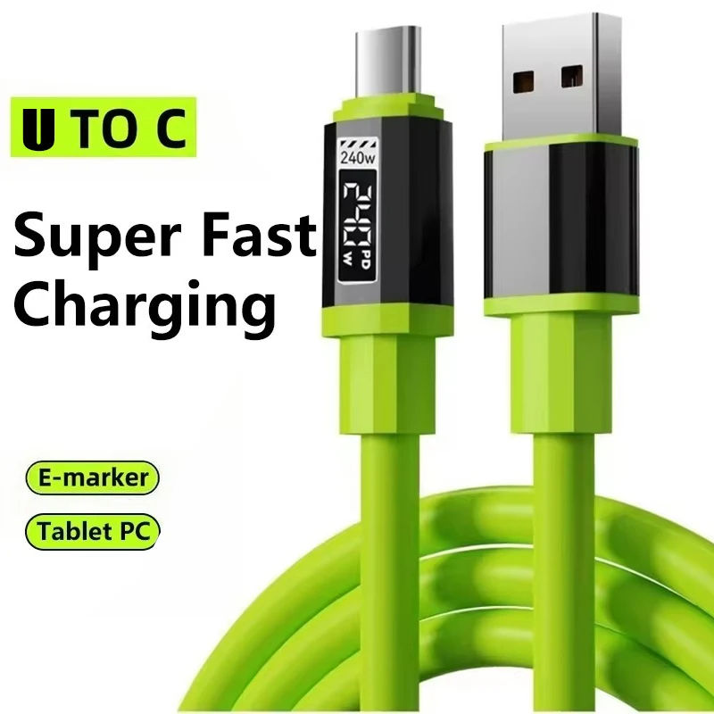 240W 10A Kabel Superschnelles Ladekabel Typ C zu Typ C Silikonkabel für Samsung iPhone 17Pro Xiaomi 17 Schnellladekabel Neu