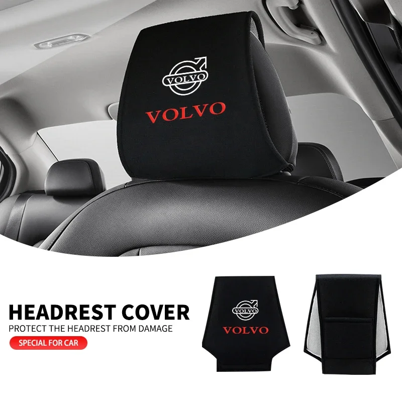 

1PCS Car Styling Car Seat Headrest Pillow Cover For Volvo Xc60 Xc90 V40 V60 S60 V50 V90 S80 C40 XC40 V70 XC70 C30 C70 T5 T6