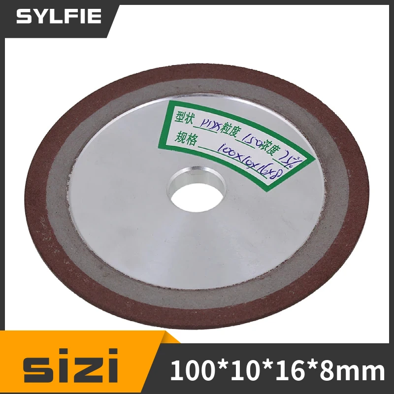 100x10x16mm Aluminum Resin Diamond One Side Tapered Grinding Wheel 150#Grit Cutting