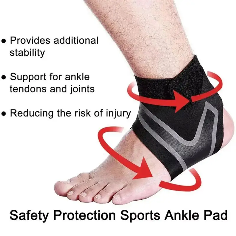 1Pcs Adjustable Compression Ankle Brace Non Slip Support Perfect For Running Basketball Recovery