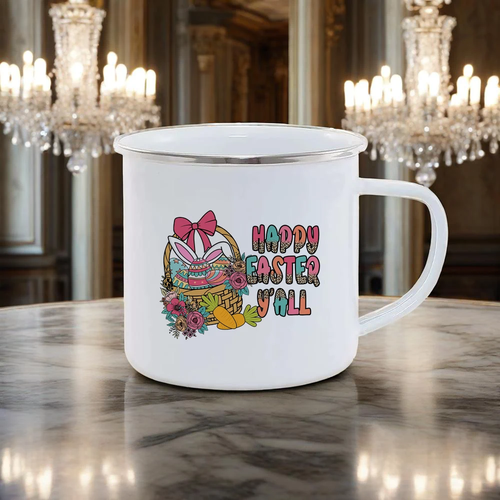 

Rainbow Enamel Mug Colorful Beer Cups Breakfast Cup Happy Easter Mug Dwarf Themed Coffee Cup For BBQ Party Original Mugs Funny