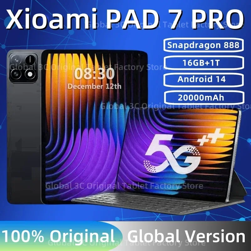 Xioami-Tableta Pad 7 Pro Original, dispositivo de 11 pulgadas, HD, 4K, Android 14, 16GB + 1T, 2025 mAh, 5G, Dual SIM, llamadas telefónicas, WiFi,