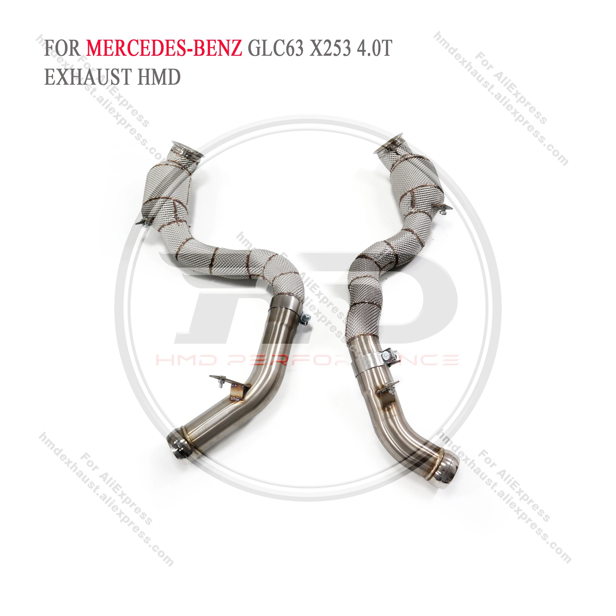 

HMD Downpipe for Mercedes benz GLC63 X253 4.0T Exhaust System Stainless Steel Performance Header Catalytic Car Accessories