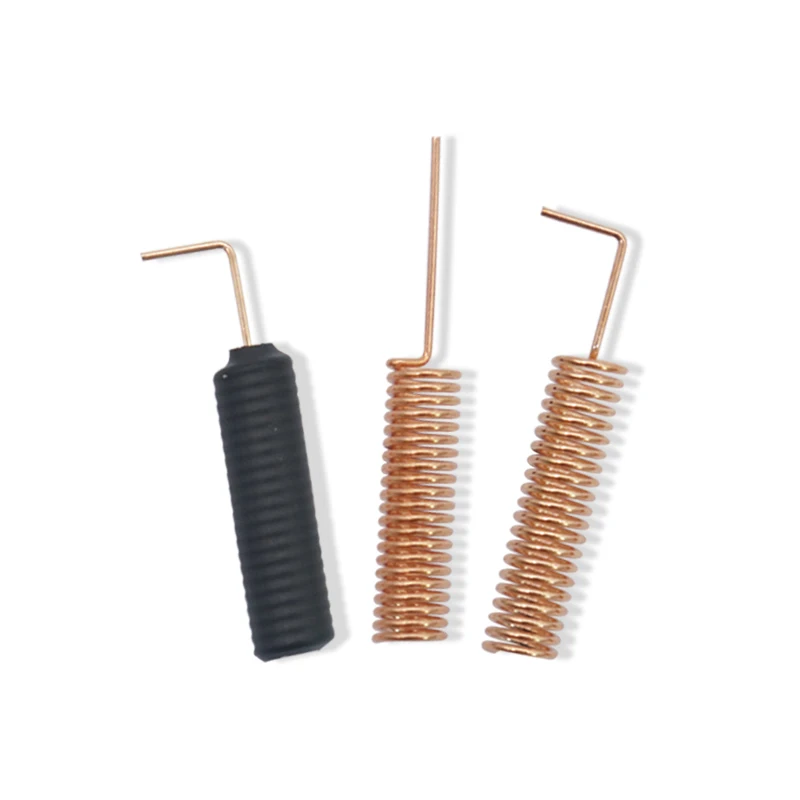 100pcs Remote Control 433Mhz Lora 3Dbi Internal PCB Welding Copper Coil Spring Antenna 433 Helical Bend  Straight Angle Antenna