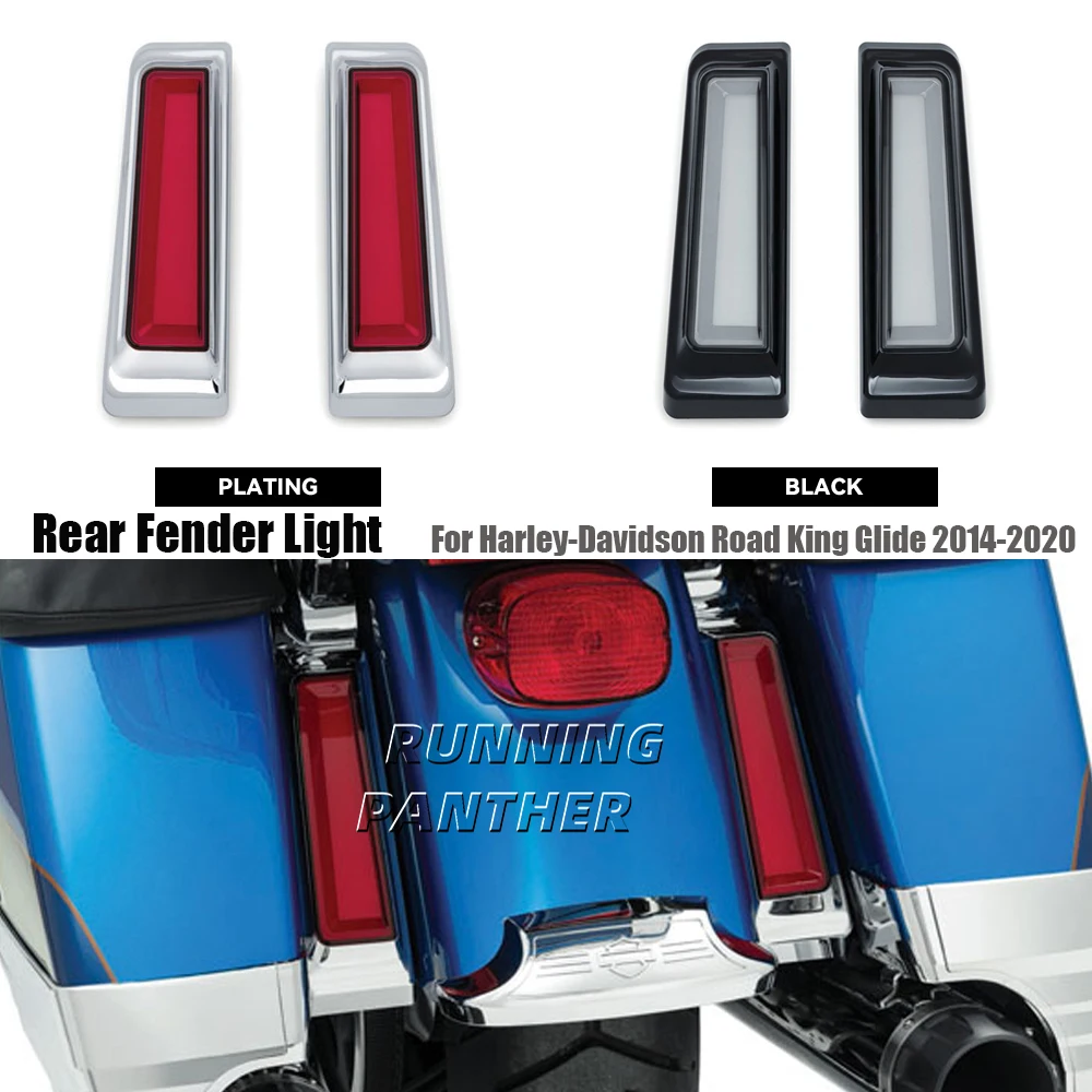 

For Harley Davidson Road King Glide 2014-2020 Motorcycle Daytime Running Lighting Rear Fender LED Brake Tail Light