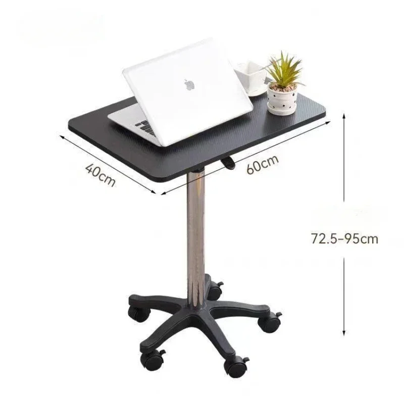 Simple And Modern Wheel Lift Table Movable Standing Workbench Home Office Computer Desk Sofa Bedside Small Side Table