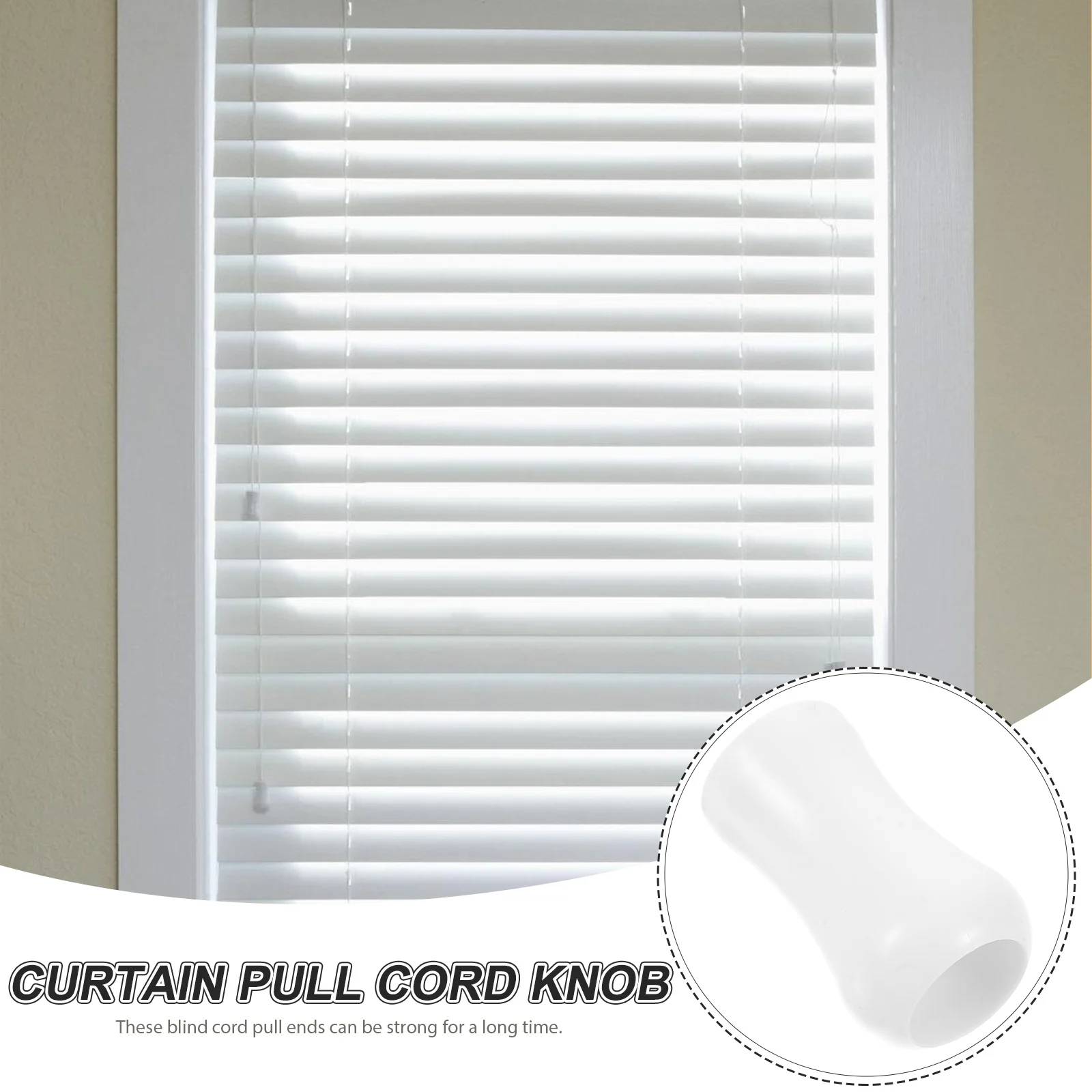 

12pcs Blind Cord Pull Ends Plastic Window Blind Pull Knobs For Curtains Replacement Shade Pulls Decor Accessory