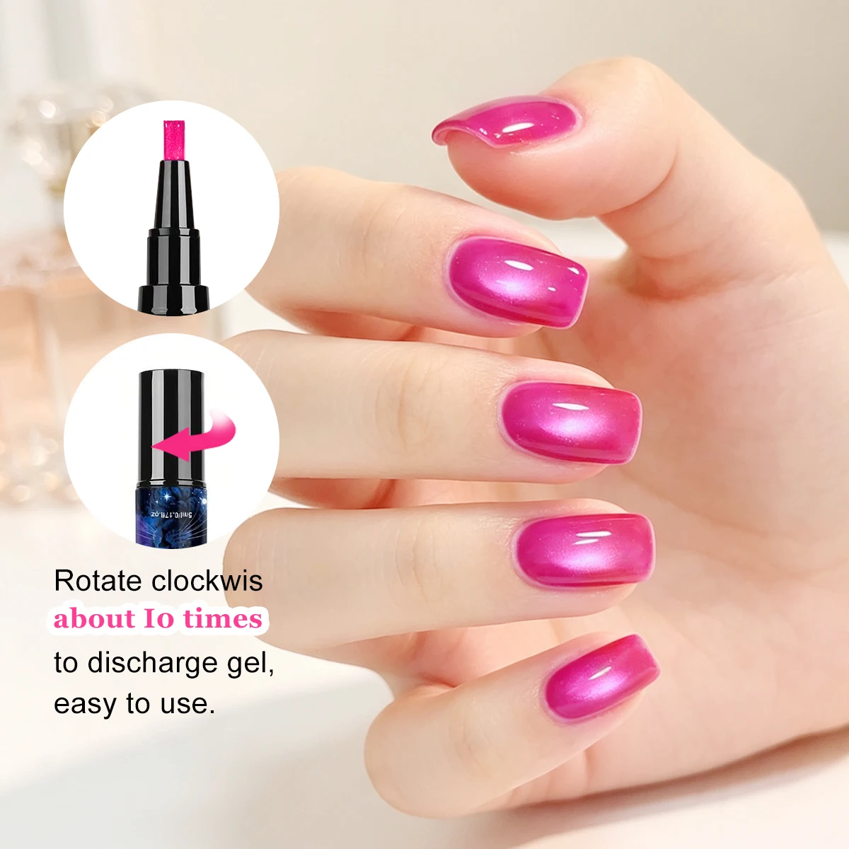 Rose Red Cat Eye One-Step Nail - Nail Art One Stroke 评论和价格