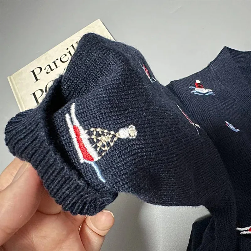 Infant Knit Cardigan Boy Child Sweater Knitted Spanish Newborn Clothes Sets Autumn Winter Kids Knitwear Baby Toddler Jumper Coat