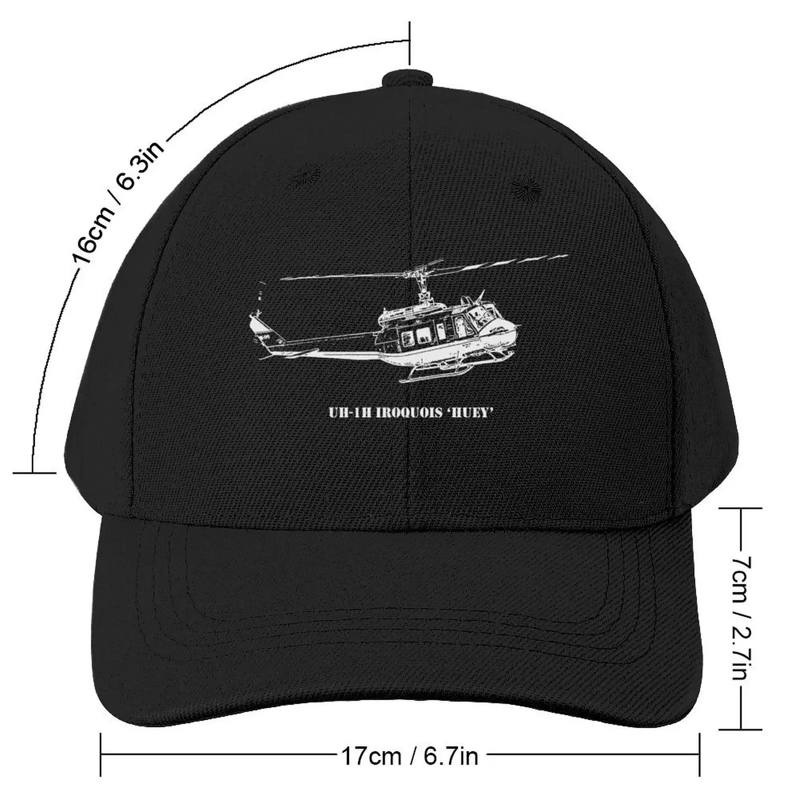 UH-1H Huey Helicopter Baseball Cap Anime Sunscreen Mens Tennis Women's