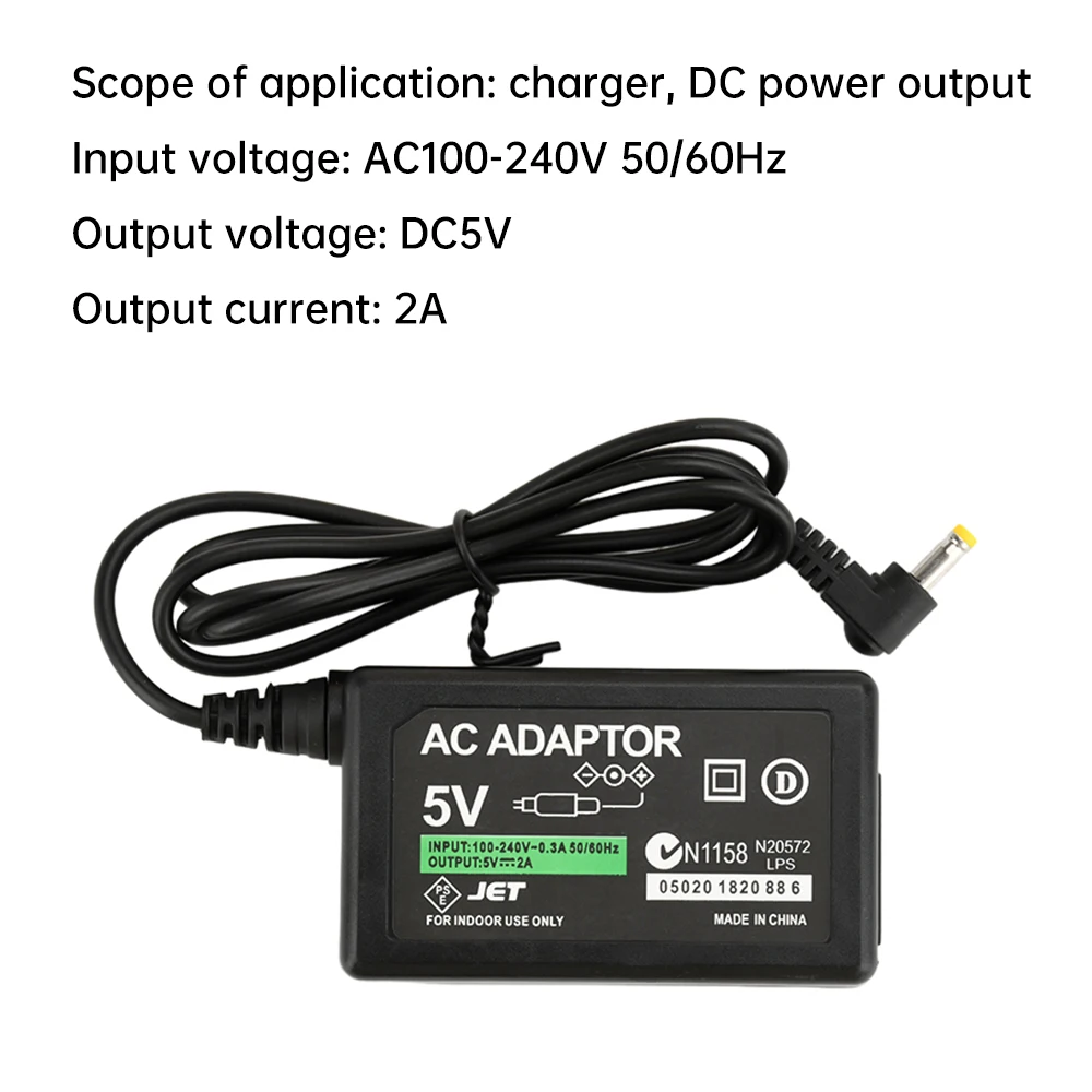 US/EU Plug Home AC Adapter AC100-240V to DC5V 2A for Sony PSP Host for PSP1000/2000/3000 Supply Charge Adapter