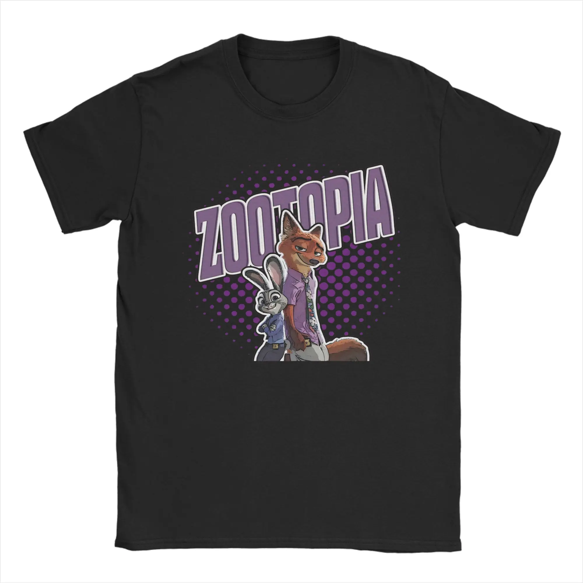 

All Seasons zootopia 2 nick judy T Shirt for Men Women Cotton T-shirts Short Sleeve Clothes